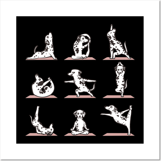 Dalmatian Yoga Wall Art by huebucket